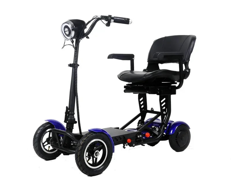 lightweight easy to carry cheap folding wheelchair scooters suitable for seniors 4 wheel handicapped electric mobility scooter