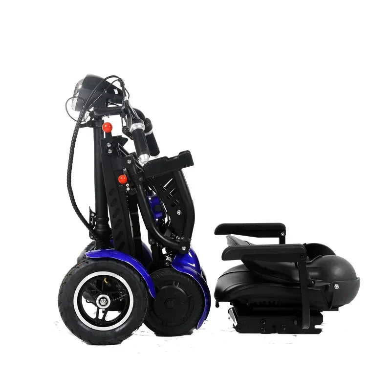 lightweight easy to carry cheap folding wheelchair scooters suitable for seniors 4 wheel handicapped electric mobility scooter